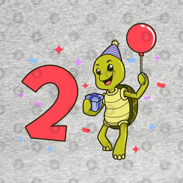 I am 2 with turtle - kids birthday 2 years old by Modern Medieval Design